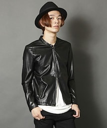 MEMENTISM | UR-04　PUレザーシングルライダースジャケット(ライダースジャケット)