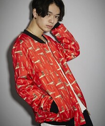 PUBLIC EYES | LEJ-069 グラフィックプリント  リバーシブルブルゾン　PUBLIC EYES×LEGENDA(ブルゾン)