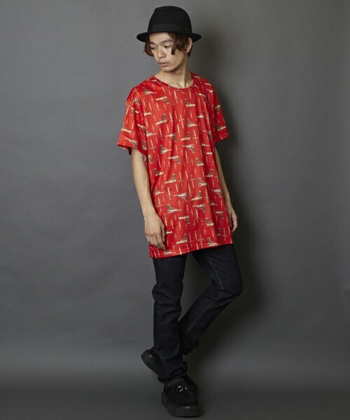 PUBLIC EYES（パブリックアイズ）の「LEC-252 グラフィックプリントTシャツ PUBLIC EYES×LEGENDA（Tシャツ/カットソー・メンズ・ブラック/ネイビー/レッド・SMALL/MEDIUM）」の13枚目の写真