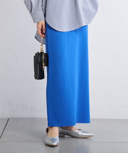 PUAL CE CIN（ピュアルセシン）の「【Du noir】ナロースカート（スカート・レディース・ライトグレー/ピンク/ブルー/グリーン/ブラック・FREE）」の4枚目の写真