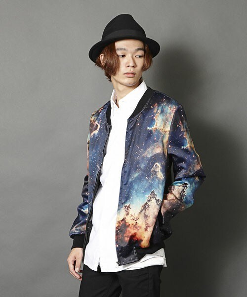 PUBLIC EYES(パブリックアイズ)の「PE-66 スペースグラフィックブルゾン(ブルゾン・メンズ・ブルー・SMALL/MEDIUM)」の3枚目の写真