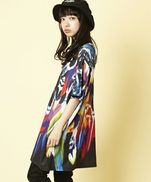 PUBLIC EYES（パブリックアイズ）の「PE-41W ウインググラフィックTシャツ（Tシャツ/カットソー・レディース・ホワイト/ブラック・X-SMALL/SMALL/MEDIUM）」の7枚目の写真