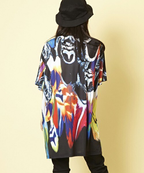 PUBLIC EYES（パブリックアイズ）の「PE-41W ウインググラフィックTシャツ（Tシャツ/カットソー・レディース・ホワイト/ブラック・X-SMALL/SMALL/MEDIUM）」の8枚目の写真