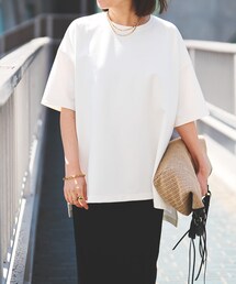 リヴドロワ　ライトポンチゴブソデカットソー RIVE DROITE（リヴドロワ）の「予約【着心地抜群】ライトポンチ