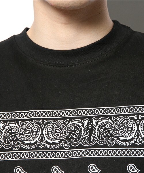 PUBLIC EYES（パブリックアイズ）の「PE-68 サイドZIPドッキングバンダナカットソー（Tシャツ/カットソー・メンズ・ブラック・SMALL/MEDIUM/LARGE）」の14枚目の写真