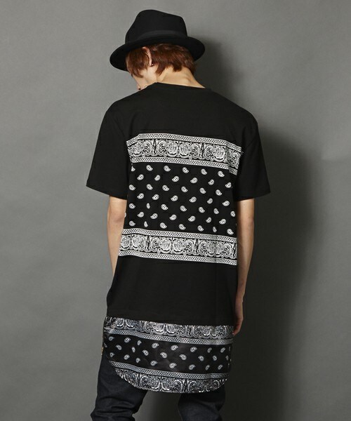 PUBLIC EYES（パブリックアイズ）の「PE-68 サイドZIPドッキングバンダナカットソー（Tシャツ/カットソー・メンズ・ブラック・SMALL/MEDIUM/LARGE）」の3枚目の写真