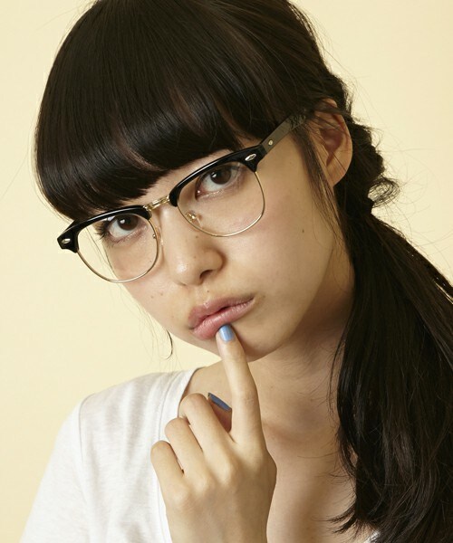 MEMENTISM（メメントイズム）の「ME-09W ブロウタイプメガネ　眼鏡 伊達メガネ だて眼鏡（メガネ・レディース・ブラック/ブラウン・FREE）」の2枚目の写真