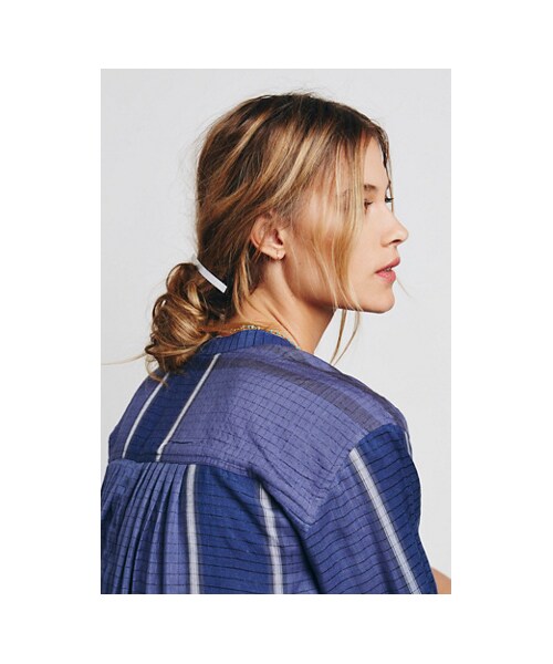 FREE PEOPLE(フリーピープル)の「Long Sleeve Yarn Dye Lurex Tunic(シャツ/ブラウス・レディース・Denim Blue Combo・L/XS/S/M)」の2枚目の写真
