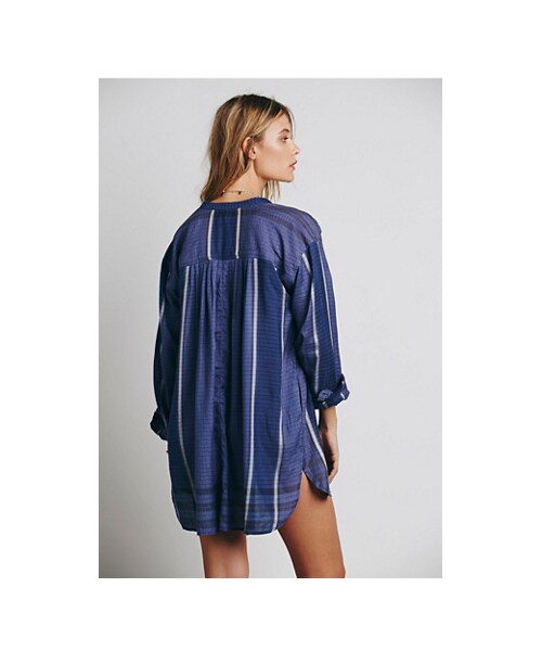 FREE PEOPLE(フリーピープル)の「Long Sleeve Yarn Dye Lurex Tunic(シャツ/ブラウス・レディース・Denim Blue Combo・L/XS/S/M)」の7枚目の写真