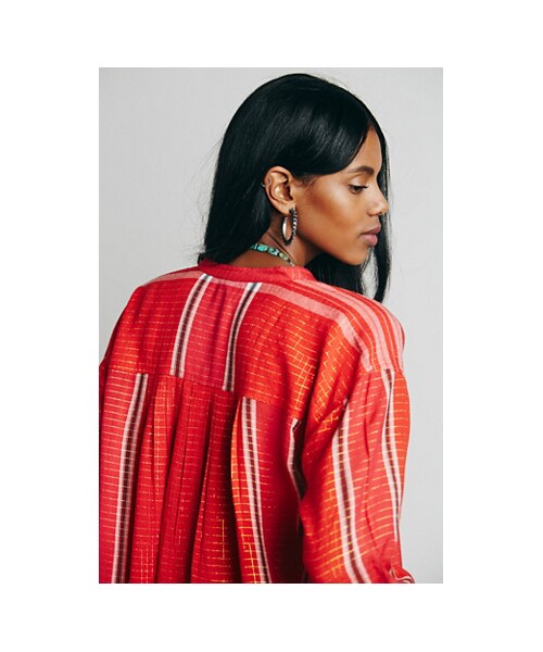 FREE PEOPLE(フリーピープル)の「Long Sleeve Yarn Dye Lurex Tunic(シャツ/ブラウス・レディース・Denim Blue Combo・L/XS/S/M)」の10枚目の写真