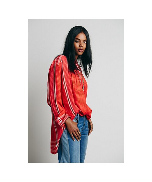 FREE PEOPLE(フリーピープル)の「Long Sleeve Yarn Dye Lurex Tunic(シャツ/ブラウス・レディース・Denim Blue Combo・L/XS/S/M)」の3枚目の写真