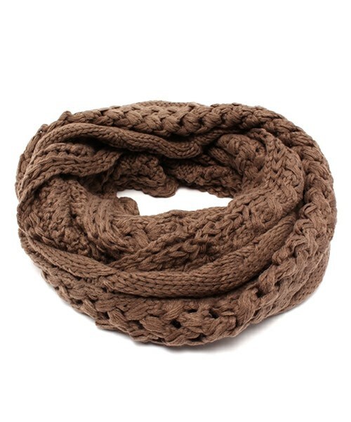 unrelaxing（アンリラクシング）の「TR-01　ケーブル編みニットスヌード（ストール/ショール・メンズ・ブラック/ブラウン/ネイビー/イエロー/レッド/グレー・FREE）」の9枚目の写真