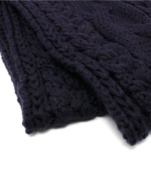 unrelaxing（アンリラクシング）の「TR-01　ケーブル編みニットスヌード（ストール/ショール・メンズ・ブラック/ブラウン/ネイビー/イエロー/レッド/グレー・FREE）」の14枚目の写真