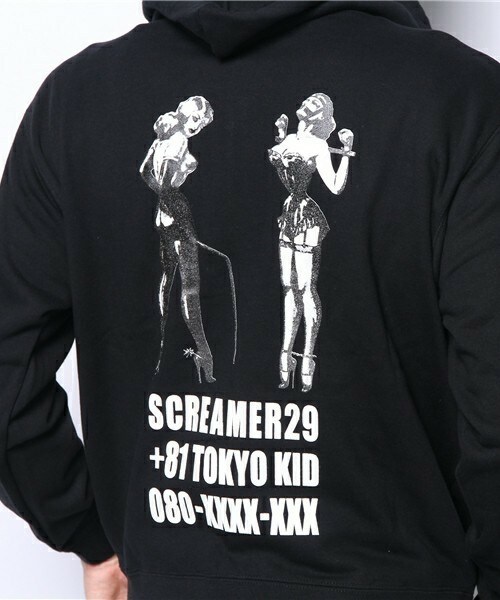 MEMENTISM（メメントイズム）の「Usuke Devil プリントZIPパーカー SCREMER29（パーカー・メンズ・ブラック・MEDIUM/LARGE）」の14枚目の写真