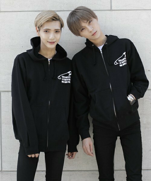 KEEP MY DEMON プリント パーカー 黒fti sup punk 風 ぶくろてさん