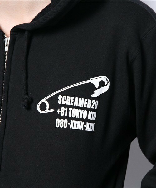 MEMENTISM（メメントイズム）の「Usuke Devil プリントZIPパーカー SCREMER29（パーカー・メンズ・ブラック・MEDIUM/LARGE）」の13枚目の写真