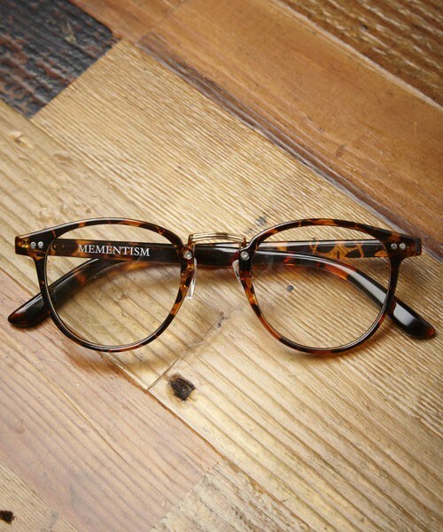 MEMENTISM(メメントイズム)の「ME-13 コンビネーションフレームメガネ 眼鏡 伊達眼鏡 だてメガネボストンメガネ (メガネ・メンズ・ブラック/ブラウン・FREE)」の8枚目の写真