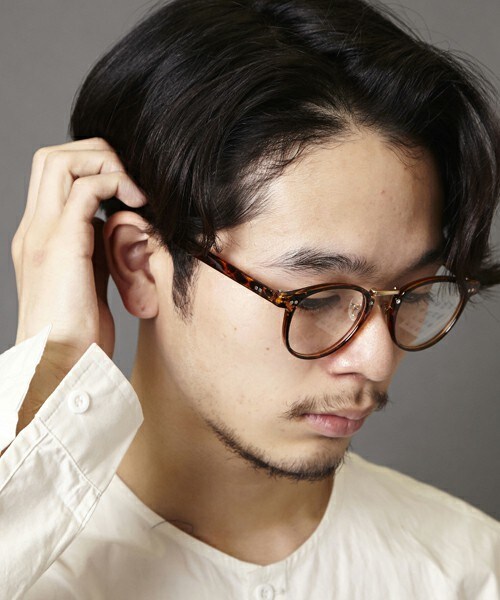 MEMENTISM(メメントイズム)の「ME-13 コンビネーションフレームメガネ 眼鏡 伊達眼鏡 だてメガネボストンメガネ (メガネ・メンズ・ブラック/ブラウン・FREE)」の17枚目の写真