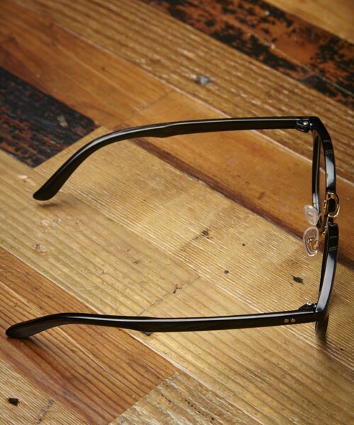MEMENTISM(メメントイズム)の「ME-13 コンビネーションフレームメガネ 眼鏡 伊達眼鏡 だてメガネボストンメガネ (メガネ・メンズ・ブラック/ブラウン・FREE)」の5枚目の写真
