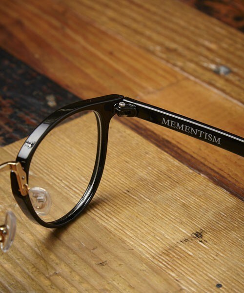 MEMENTISM(メメントイズム)の「ME-13 コンビネーションフレームメガネ 眼鏡 伊達眼鏡 だてメガネボストンメガネ (メガネ・メンズ・ブラック/ブラウン・FREE)」の7枚目の写真