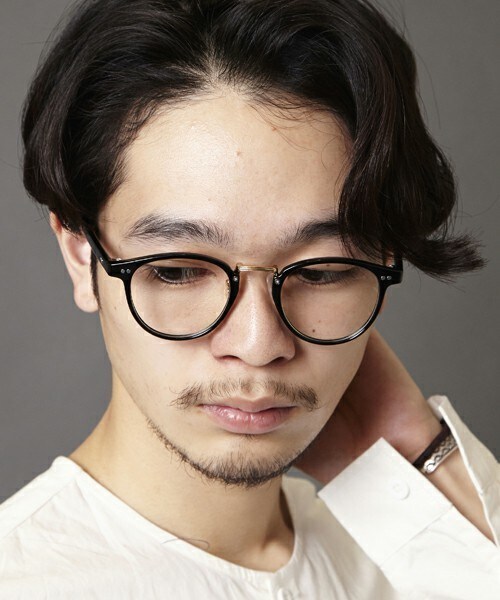 MEMENTISM(メメントイズム)の「ME-13 コンビネーションフレームメガネ 眼鏡 伊達眼鏡 だてメガネボストンメガネ (メガネ・メンズ・ブラック/ブラウン・FREE)」の14枚目の写真