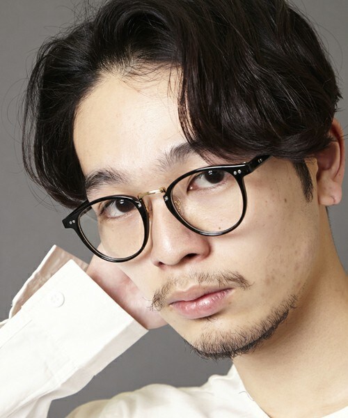 MEMENTISM(メメントイズム)の「ME-13 コンビネーションフレームメガネ 眼鏡 伊達眼鏡 だてメガネボストンメガネ (メガネ・メンズ・ブラック/ブラウン・FREE)」の13枚目の写真