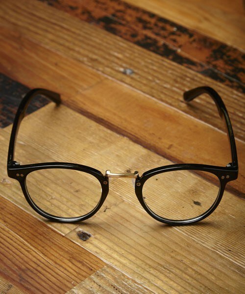 MEMENTISM(メメントイズム)の「ME-13 コンビネーションフレームメガネ 眼鏡 伊達眼鏡 だてメガネボストンメガネ (メガネ・メンズ・ブラック/ブラウン・FREE)」の4枚目の写真