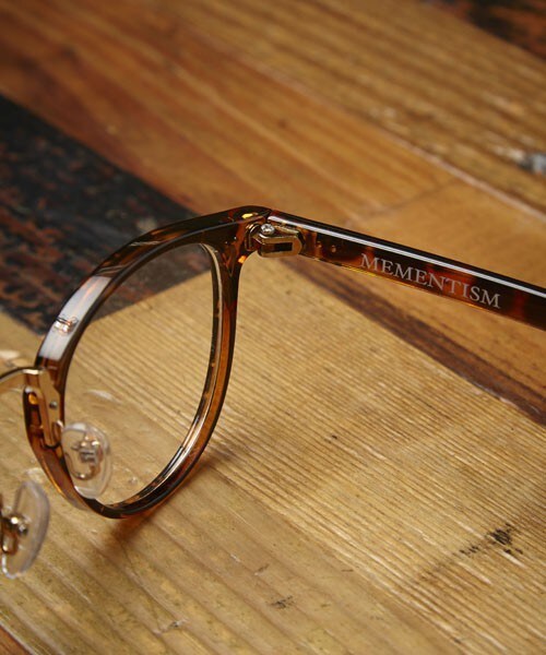 MEMENTISM(メメントイズム)の「ME-13 コンビネーションフレームメガネ 眼鏡 伊達眼鏡 だてメガネボストンメガネ (メガネ・メンズ・ブラック/ブラウン・FREE)」の12枚目の写真