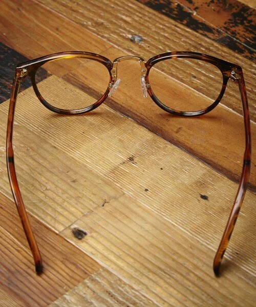 MEMENTISM(メメントイズム)の「ME-13 コンビネーションフレームメガネ 眼鏡 伊達眼鏡 だてメガネボストンメガネ (メガネ・メンズ・ブラック/ブラウン・FREE)」の11枚目の写真