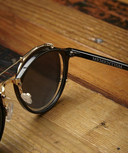MEMENTISM（メメントイズム）の「ME-14 クリップオンコンビネーションフレームサングラス 眼鏡 伊達眼鏡 だてメガネ（サングラス・メンズ・ブラック/ブラウン・FREE）」の9枚目の写真