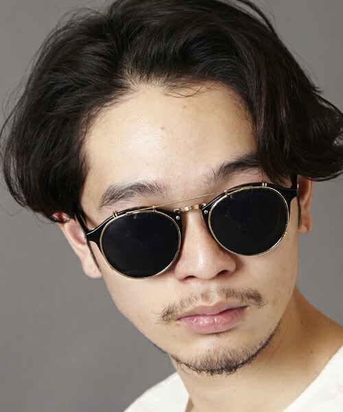 MEMENTISM（メメントイズム）の「ME-14 クリップオンコンビネーションフレームサングラス 眼鏡 伊達眼鏡 だてメガネ（サングラス・メンズ・ブラック/ブラウン・FREE）」の18枚目の写真