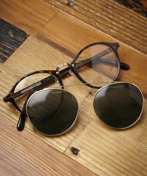 MEMENTISM（メメントイズム）の「ME-14 クリップオンコンビネーションフレームサングラス 眼鏡 伊達眼鏡 だてメガネ（サングラス・メンズ・ブラック/ブラウン・FREE）」の16枚目の写真
