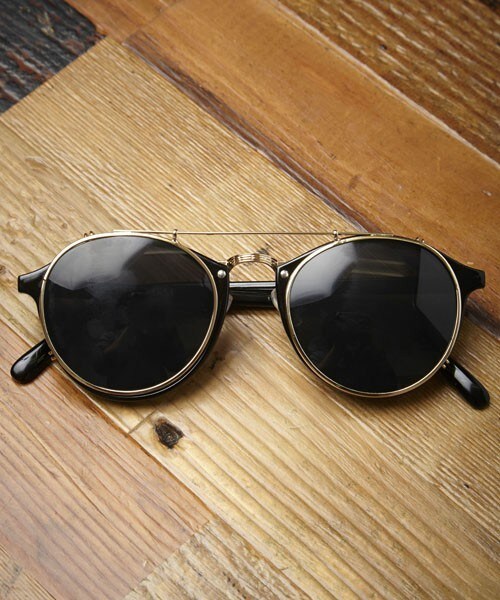 MEMENTISM（メメントイズム）の「ME-14 クリップオンコンビネーションフレームサングラス 眼鏡 伊達眼鏡 だてメガネ（サングラス・メンズ・ブラック/ブラウン・FREE）」の5枚目の写真