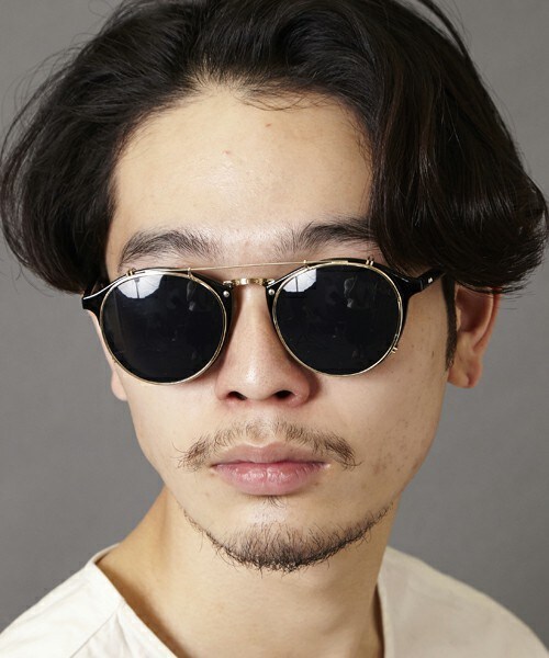 MEMENTISM（メメントイズム）の「ME-14 クリップオンコンビネーションフレームサングラス 眼鏡 伊達眼鏡 だてメガネ（サングラス・メンズ・ブラック/ブラウン・FREE）」の17枚目の写真