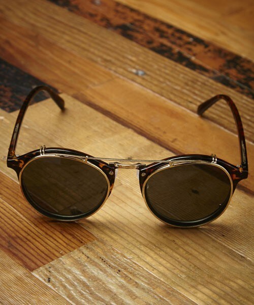 MEMENTISM（メメントイズム）の「ME-14 クリップオンコンビネーションフレームサングラス 眼鏡 伊達眼鏡 だてメガネ（サングラス・メンズ・ブラック/ブラウン・FREE）」の12枚目の写真