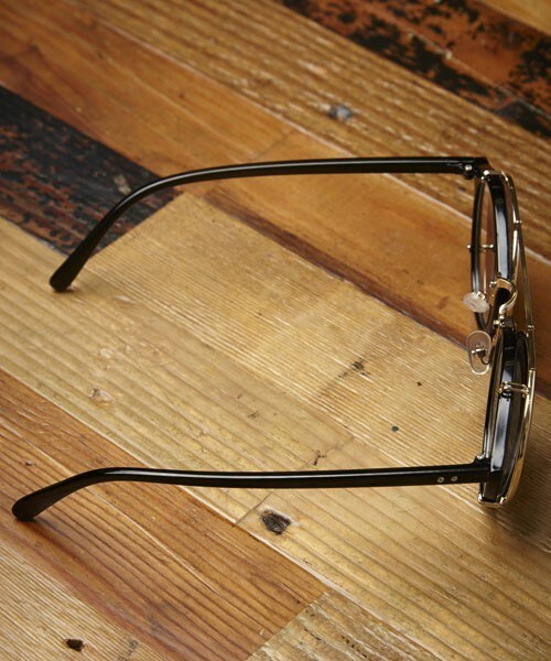 MEMENTISM（メメントイズム）の「ME-14 クリップオンコンビネーションフレームサングラス 眼鏡 伊達眼鏡 だてメガネ（サングラス・メンズ・ブラック/ブラウン・FREE）」の7枚目の写真