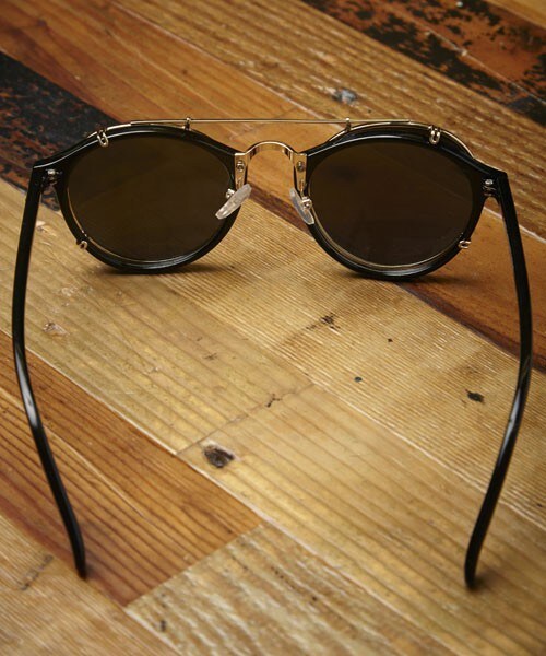 MEMENTISM（メメントイズム）の「ME-14 クリップオンコンビネーションフレームサングラス 眼鏡 伊達眼鏡 だてメガネ（サングラス・メンズ・ブラック/ブラウン・FREE）」の8枚目の写真