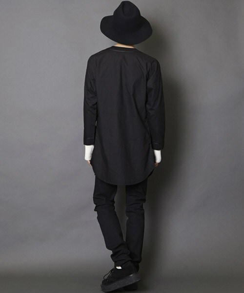 unrelaxing（アンリラクシング）の「UR-122 ロングベースボールシャツ ロング丈 ロングシャツ（シャツ/ブラウス・メンズ・ブラック・SMALL/MEDIUM）」の12枚目の写真