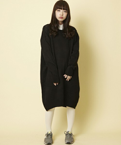 Louches（ルーシュ）の「LO-01 ロングニットワンピース（ワンピース・レディース・ブラック/グレー/レッド・FREE）」の9枚目の写真