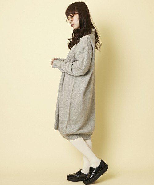 Louches（ルーシュ）の「LO-01 ロングニットワンピース（ワンピース・レディース・ブラック/グレー/レッド・FREE）」の14枚目の写真