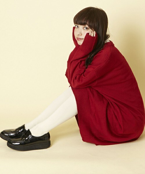 Louches（ルーシュ）の「LO-01 ロングニットワンピース（ワンピース・レディース・ブラック/グレー/レッド・FREE）」の4枚目の写真