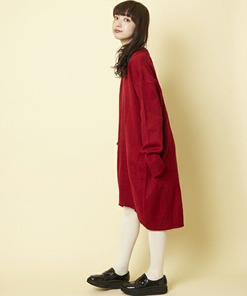 Louches（ルーシュ）の「LO-01 ロングニットワンピース（ワンピース・レディース・ブラック/グレー/レッド・FREE）」の18枚目の写真