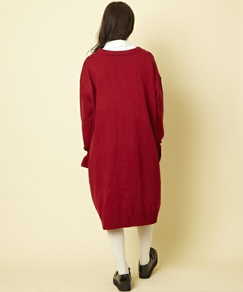 Louches（ルーシュ）の「LO-01 ロングニットワンピース（ワンピース・レディース・ブラック/グレー/レッド・FREE）」の19枚目の写真