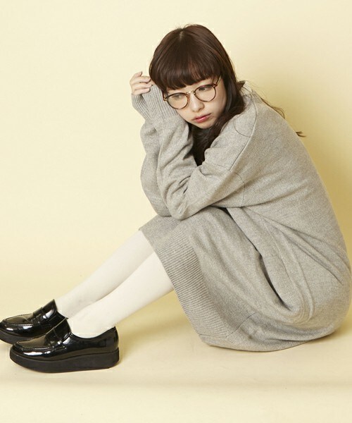 Louches（ルーシュ）の「LO-01 ロングニットワンピース（ワンピース・レディース・ブラック/グレー/レッド・FREE）」の2枚目の写真