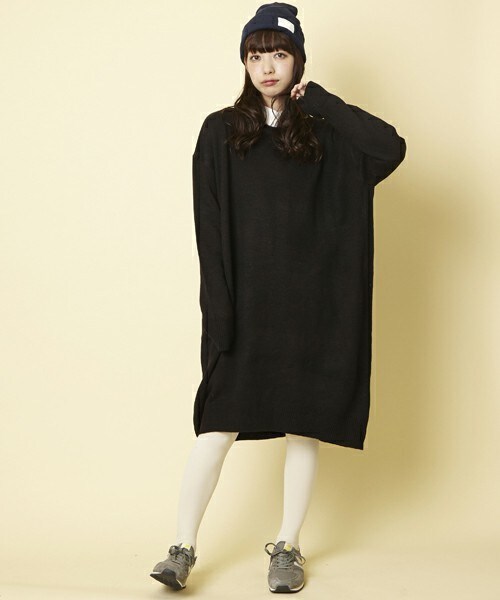 Louches（ルーシュ）の「LO-01 ロングニットワンピース（ワンピース・レディース・ブラック/グレー/レッド・FREE）」の7枚目の写真