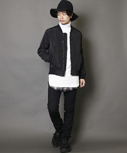 unrelaxing（アンリラクシング）の「UR-77 ナイロンMA-1（ブルゾン・メンズ・ブラック・SMALL/MEDIUM/LARGE）」の11枚目の写真
