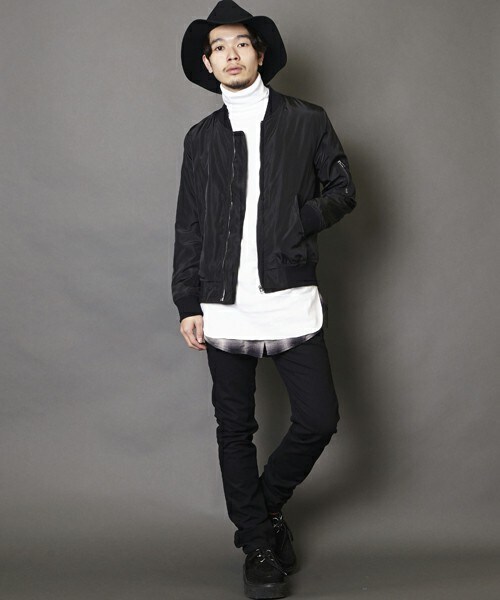 unrelaxing（アンリラクシング）の「UR-77 ナイロンMA-1（ブルゾン・メンズ・ブラック・SMALL/MEDIUM/LARGE）」の12枚目の写真