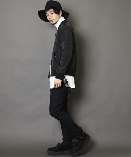 unrelaxing（アンリラクシング）の「UR-77 ナイロンMA-1（ブルゾン・メンズ・ブラック・SMALL/MEDIUM/LARGE）」の13枚目の写真
