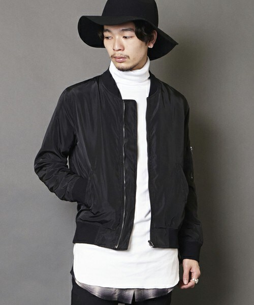 unrelaxing（アンリラクシング）の「UR-77 ナイロンMA-1（ブルゾン・メンズ・ブラック・SMALL/MEDIUM/LARGE）」の5枚目の写真