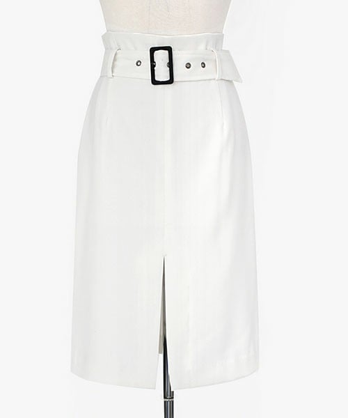 DHOLIC(ディーホリック)の「ウエストベルトセットミディスカート(スカート・レディース・アイボリー/ライトパープル/ディープブルー・S/M)」の1枚目の写真